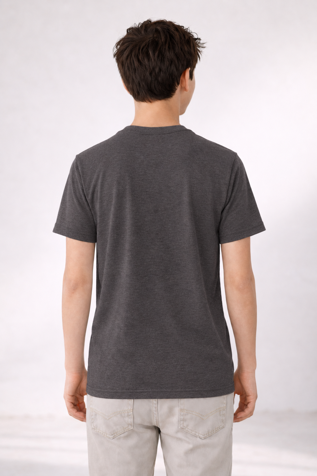 Youth Cotton T-Shirt - Dark Grey Heather