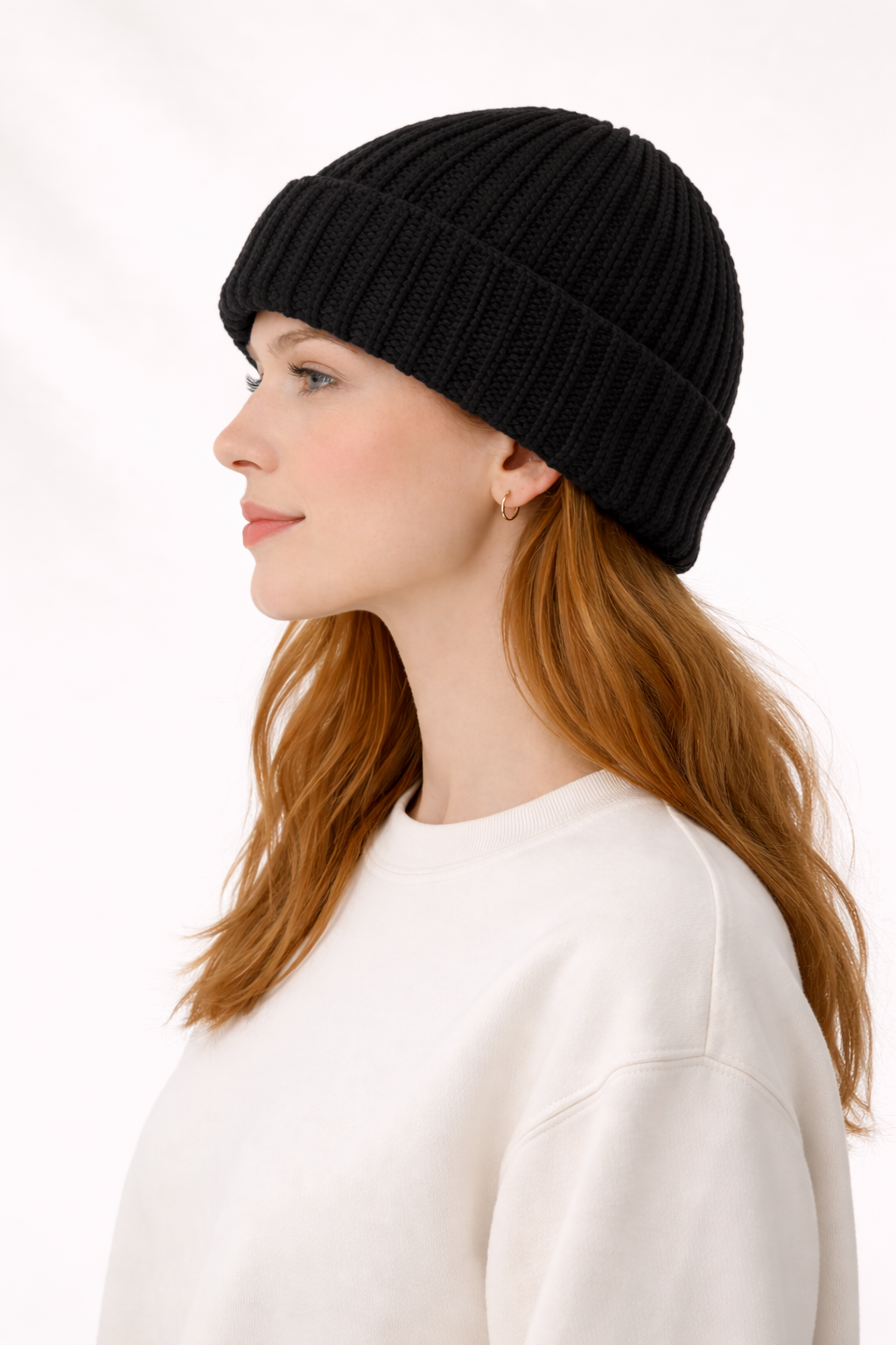 Chunky Knit Beanie - Black