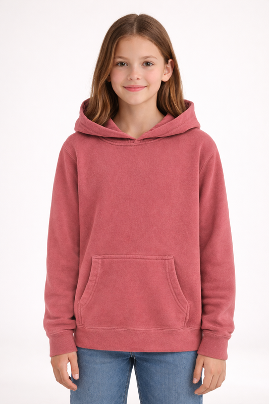 Vintage Pullover Hoodie - Pigment Pink
