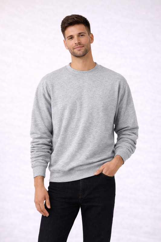 Mens Heavy Crewneck Sweatshirt - Sport Grey