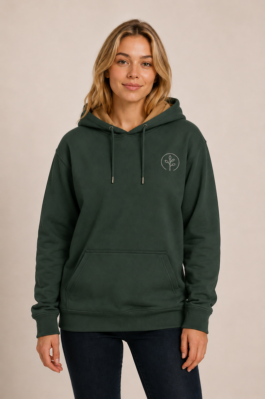 Accent Hoodie Forrest Green / Tan
