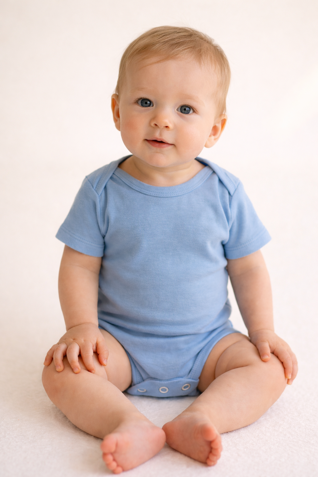 Baby Jersey One Piece - Heather Columbia