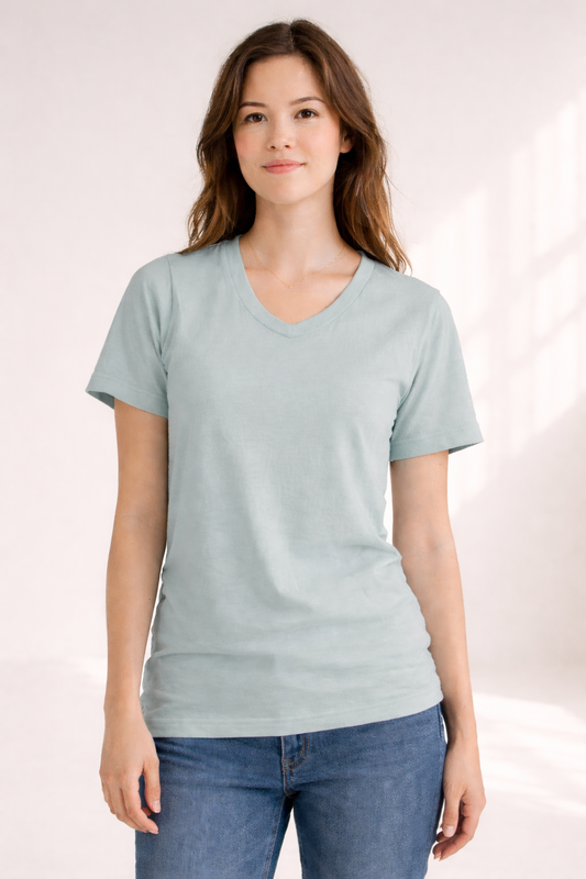 Women's Relaxed T-Shirt - Dusty Blue