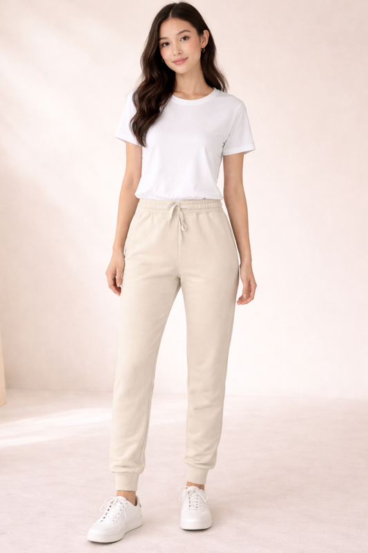Women's Wash Sweatpants- Bone