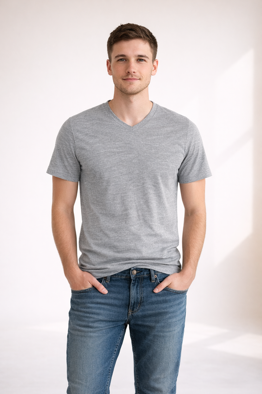 Men's V-Neck T-Shirt - Athletic Heather