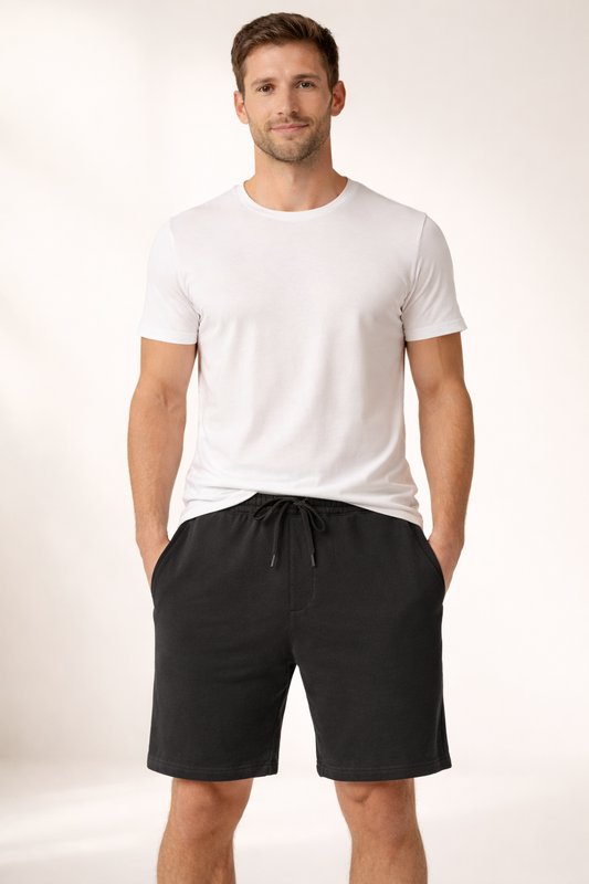 Mens Fleece Shorts - Navy