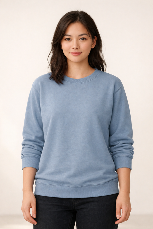 Women's Lightweight Sweatshirt - Misty Blue