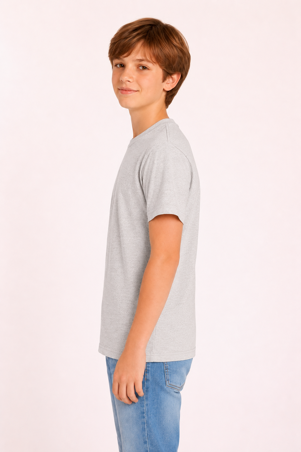 Youth Cotton T-Shirt - Heather Dust
