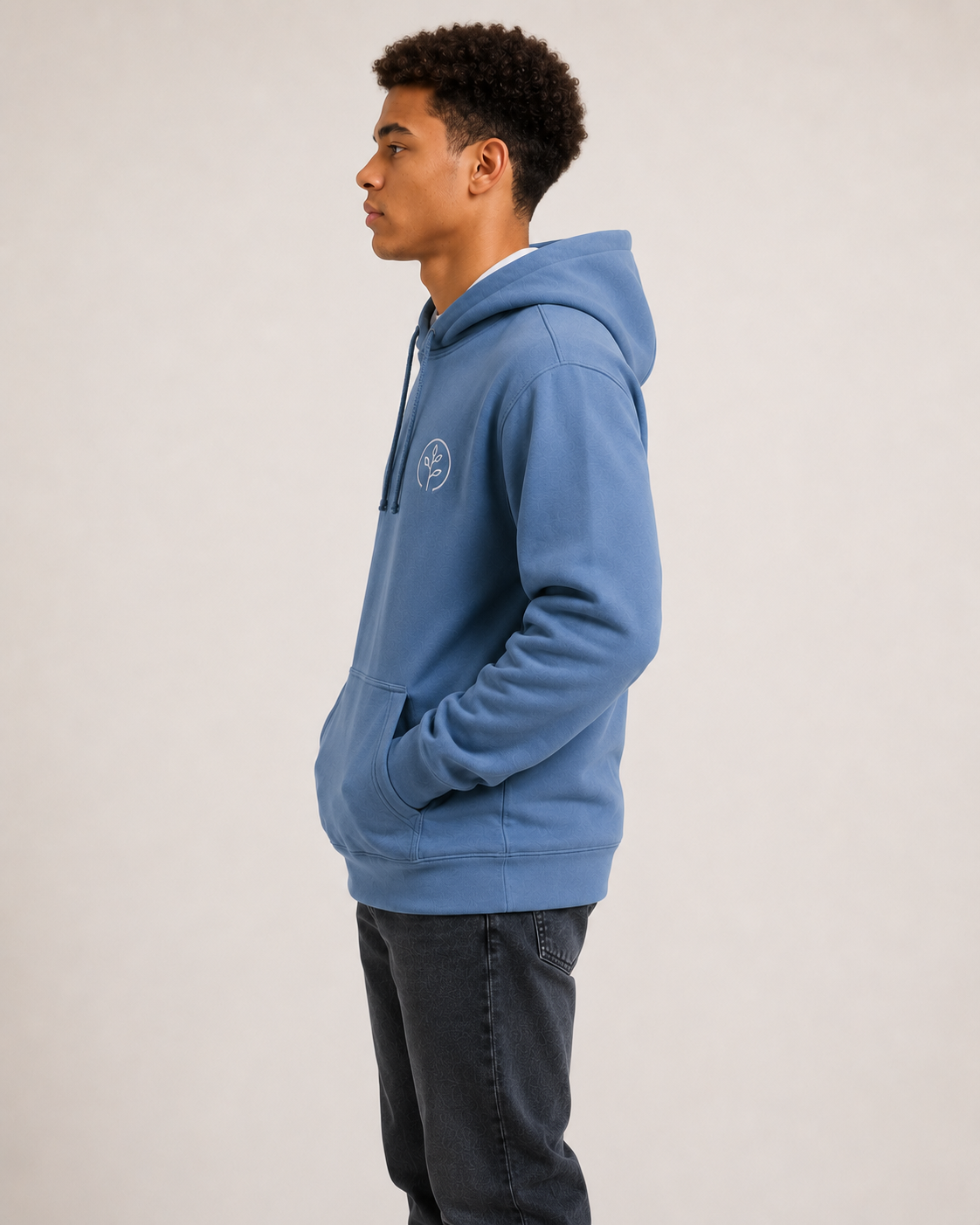 Accent Hoodie Indigo Blue / Cream