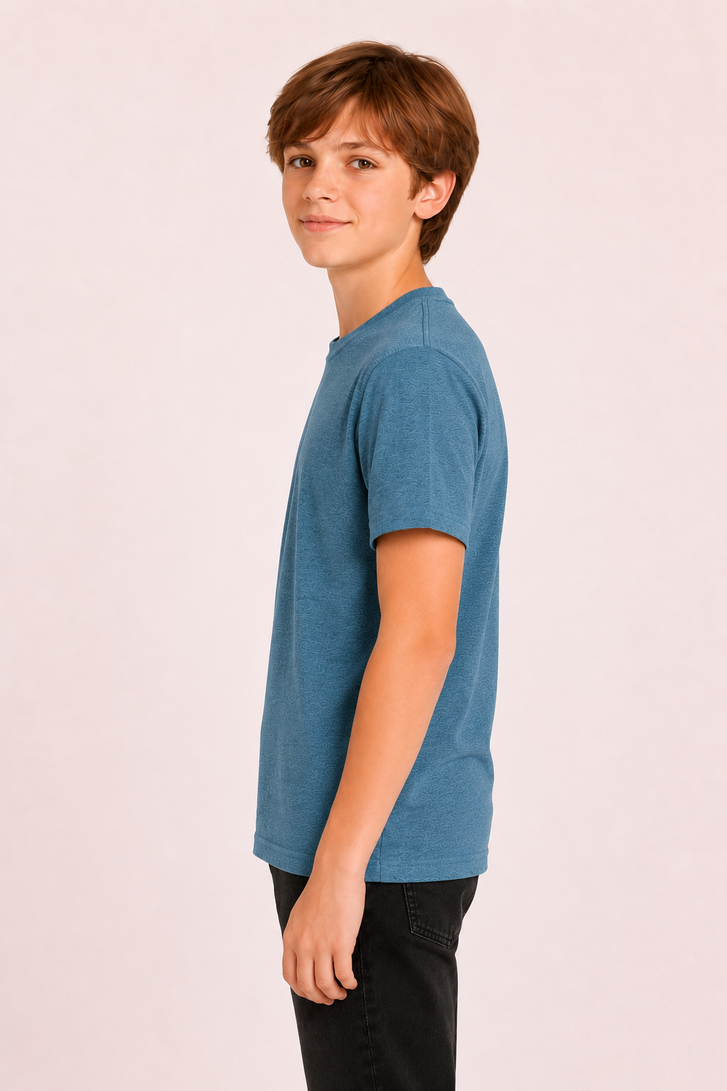 Youth Cotton T-Shirt - Heather Deep Teal