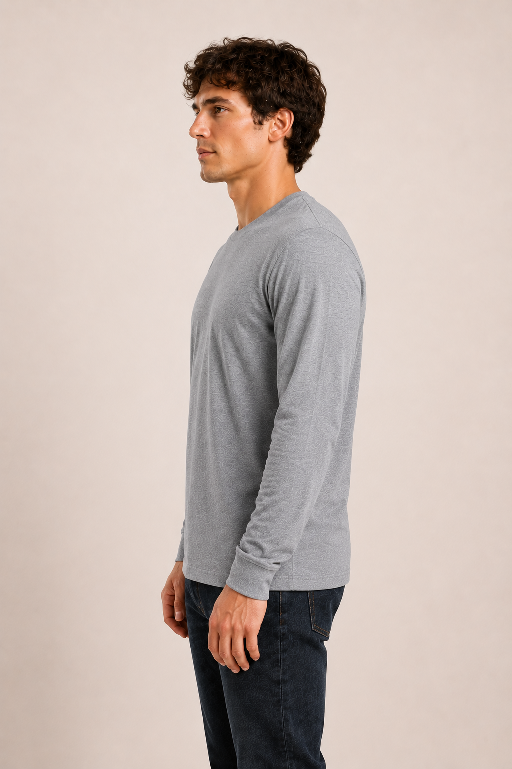 Men's Long Sleeve T-Shirt - Athletic Grey