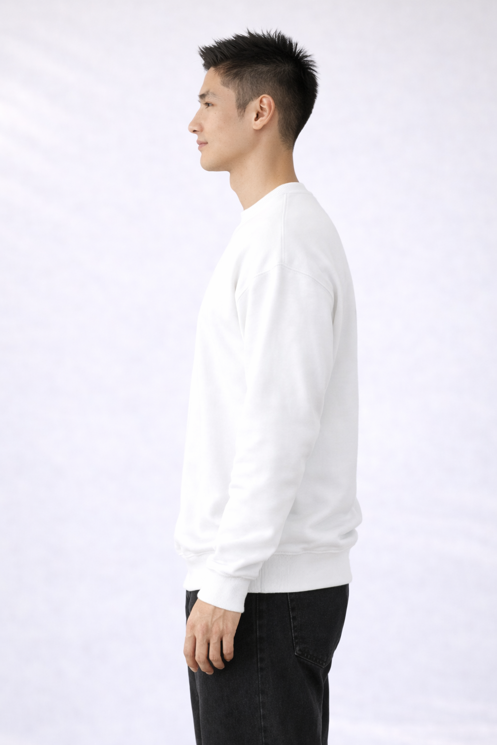 Mens Heavy Crewneck Sweatshirt - White