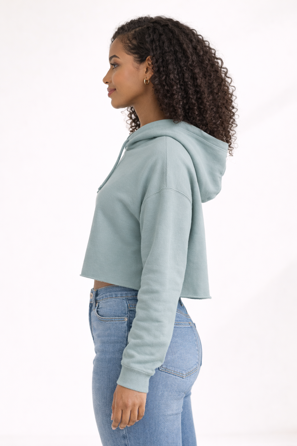 Women's Crop Hoodie - Sage