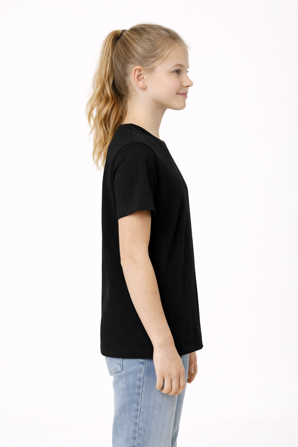 Youth Cotton T-Shirt - Black