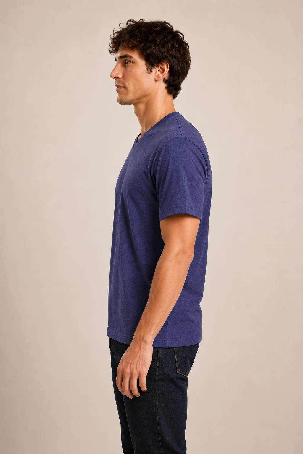 Men's V-Neck T-Shirt - Navy
