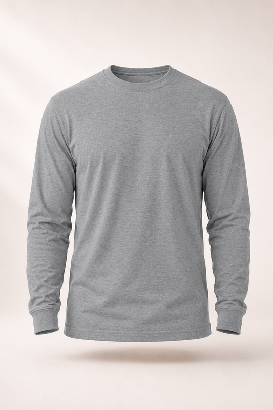Men's Long Sleeve T-Shirt - Athletic Grey