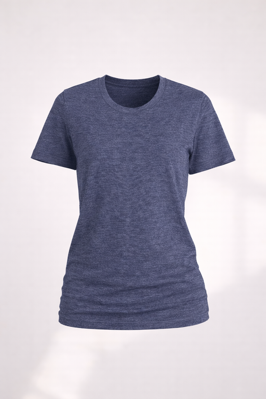 Womens Relaxed T-Shirt - Heather Navy