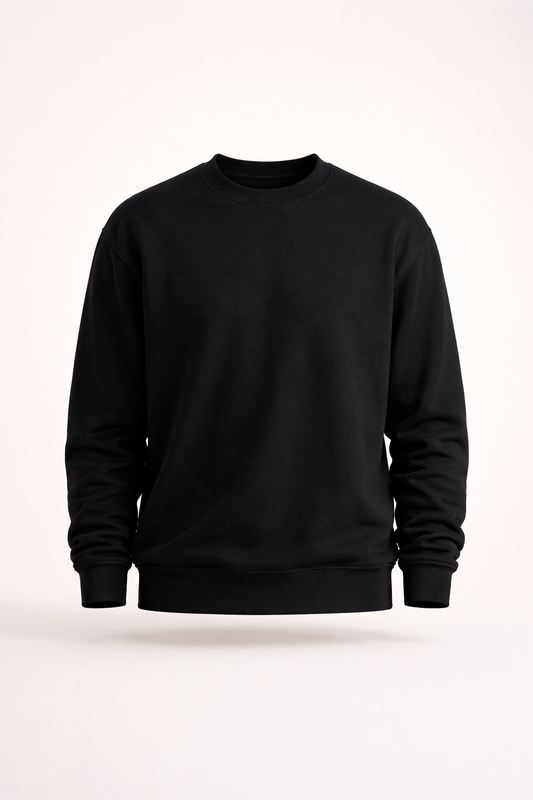 Mens heavy crewneck sweatshirt - Black