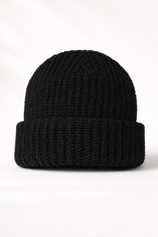 Chunky Knit Beanie - Black