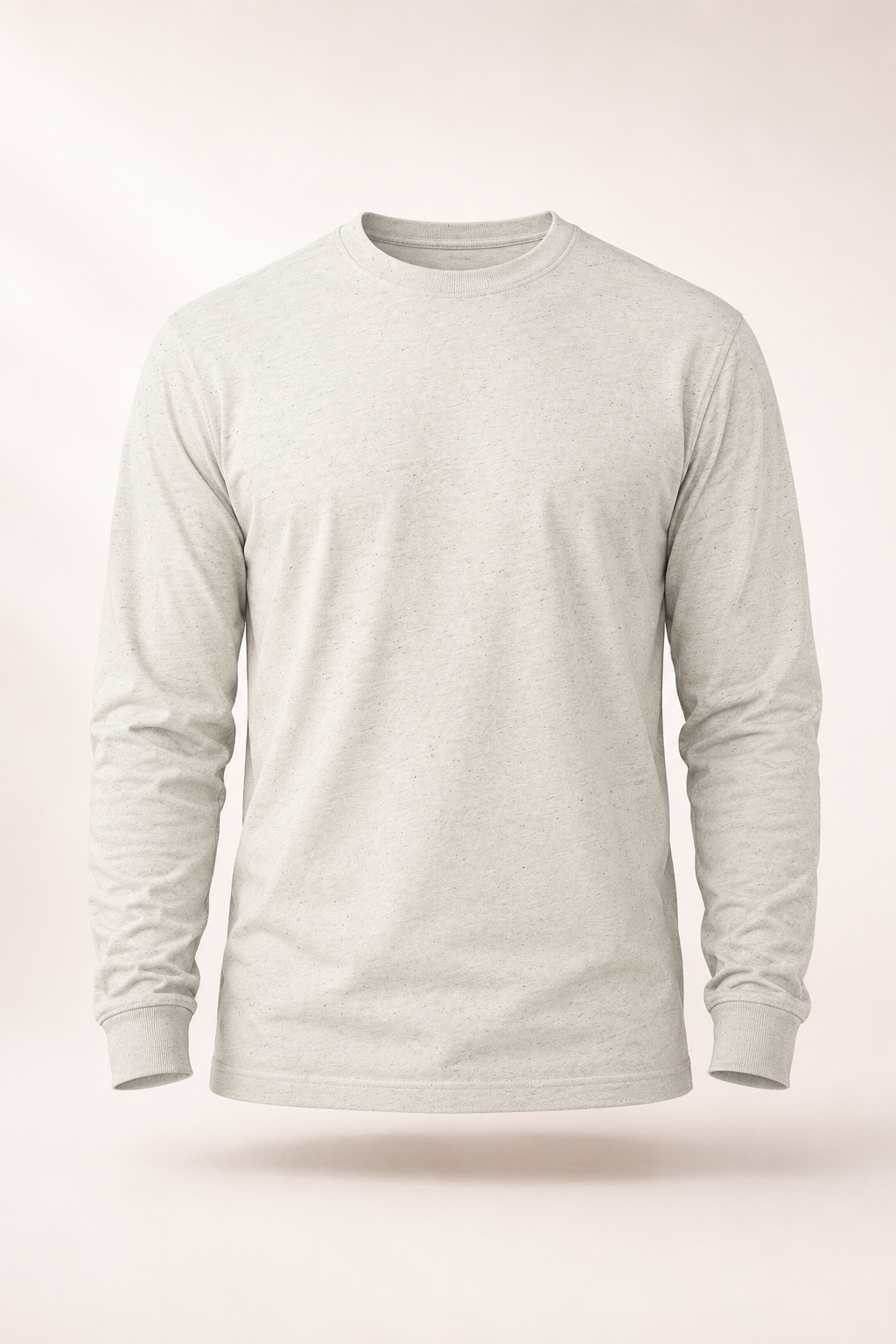 Men's Long Sleeve T-Shirt - Oatmeal