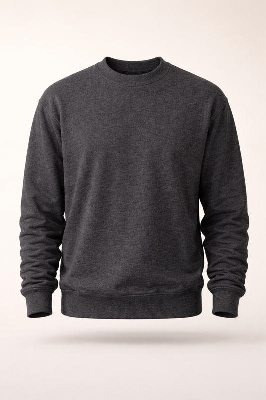 Mens Heavy Crewneck Sweatshirt - Dark Heather