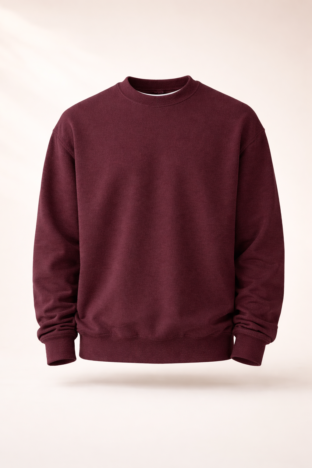 Mens Heavy Crewneck Sweatshirt - Maroon