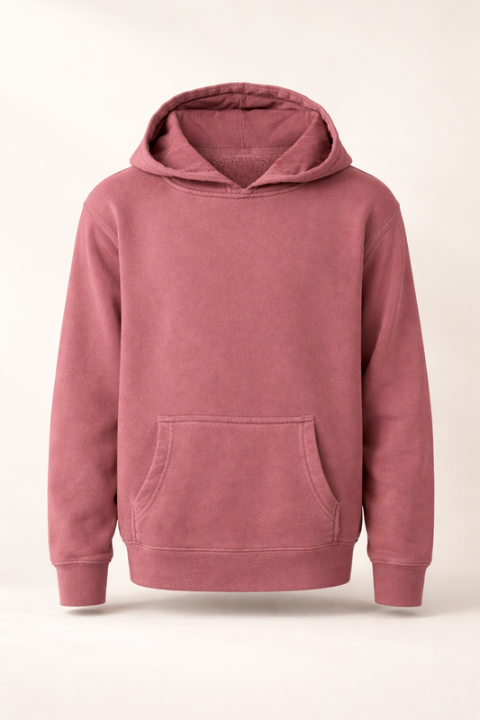Vintage Pullover Hoodie - Pigment Maroon