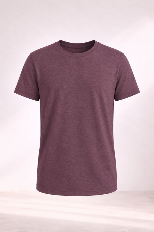 Youth Cotton T-Shirt - Heather Maroon