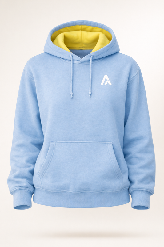 Accent Hoodie Light Blue / Yellow