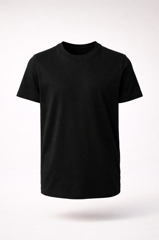 Youth Cotton T-Shirt - Black