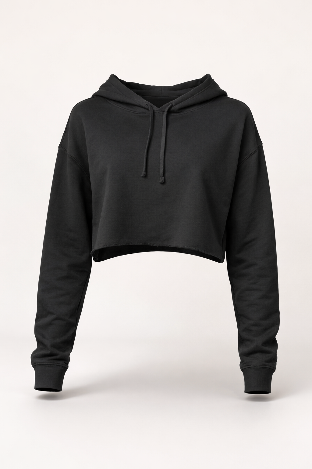 Women's Crop Hoodie - Black