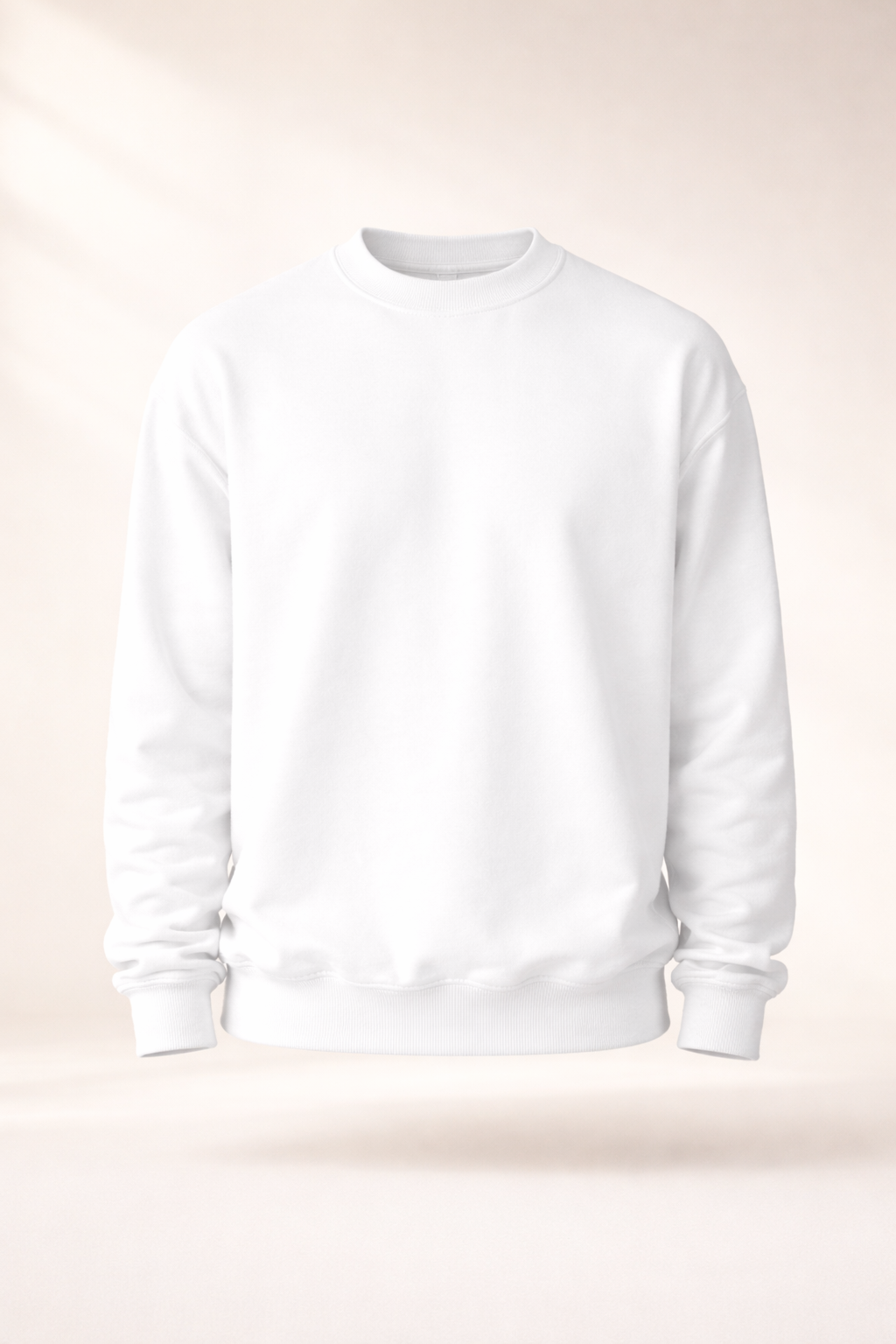 Mens Heavy Crewneck Sweatshirt - White