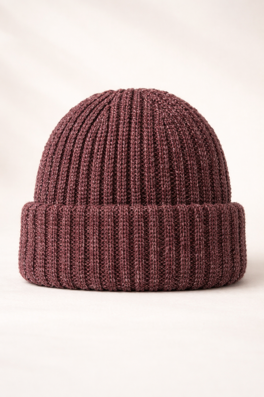 Chunky Knit Beanie - Maroon