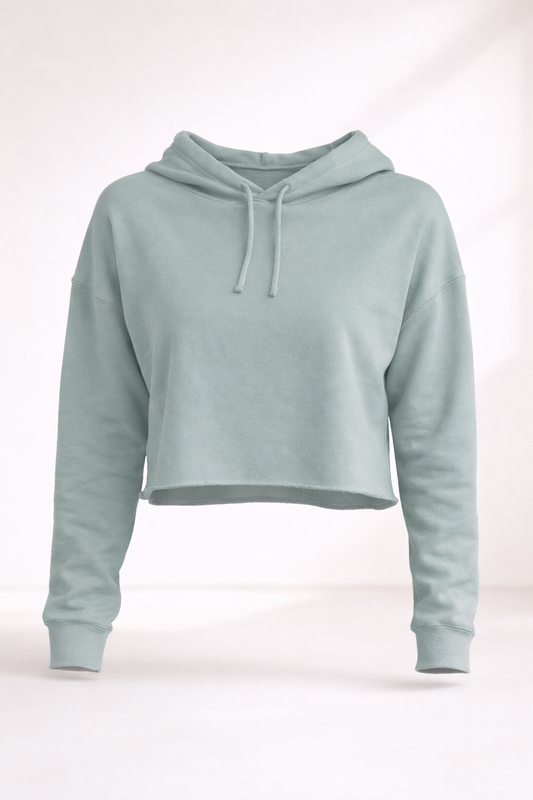Women's Crop Hoodie - Sage