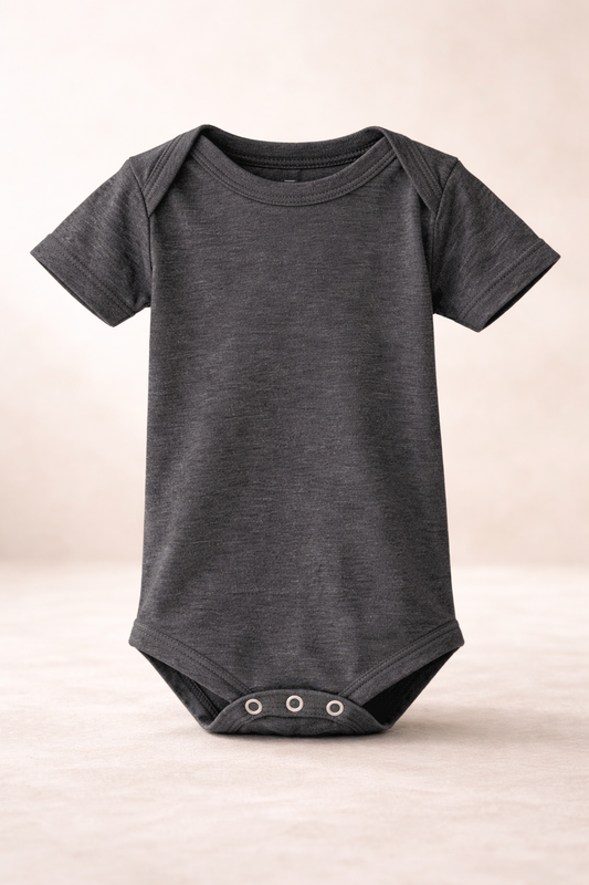 Baby Jersey One Piece - Dark Grey Heather