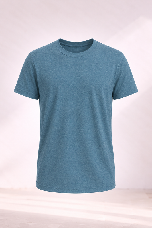 Youth Cotton T-Shirt - Heather Deep Teal