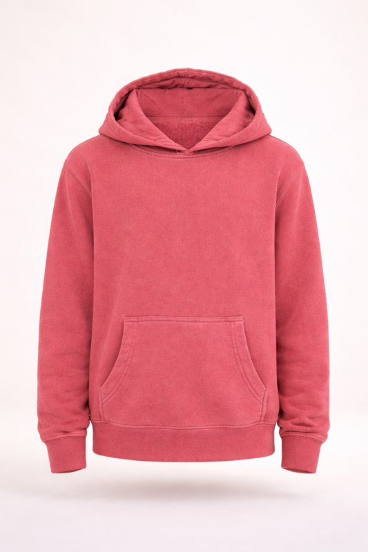 Vintage Pullover Hoodie - Pigment Pink