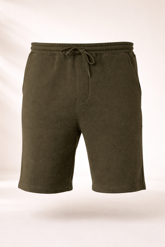 Mens Fleece Shorts - Army
