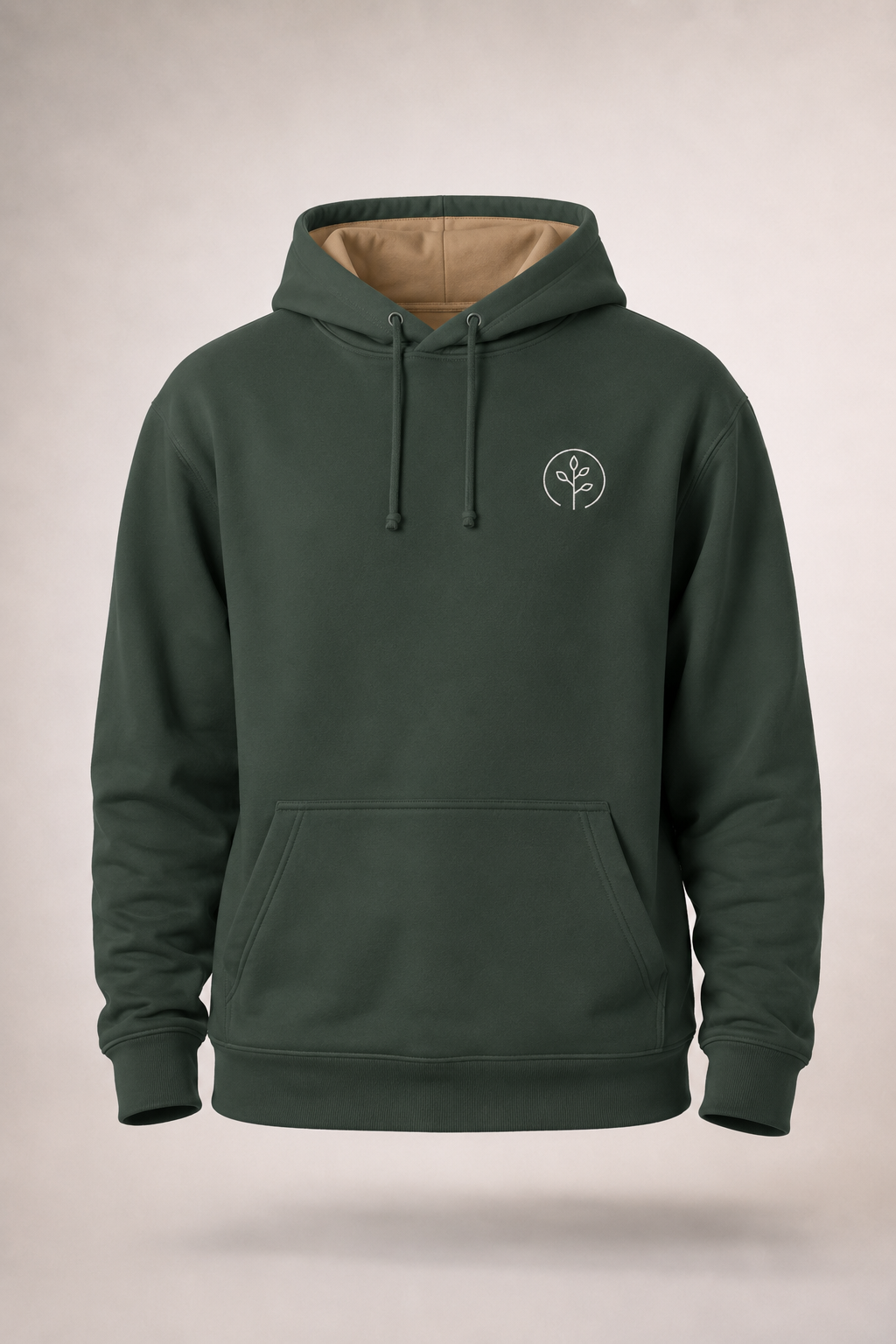 Accent Hoodie Forrest Green / Tan