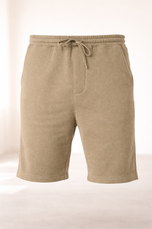 Mens Fleece Shorts - Sandstone