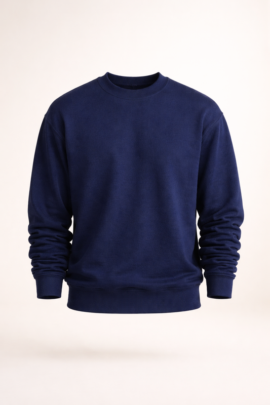 Mens Heavy Crewneck Sweatshirt -  Navy