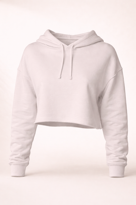 Women's Crop Hoodie - Blush