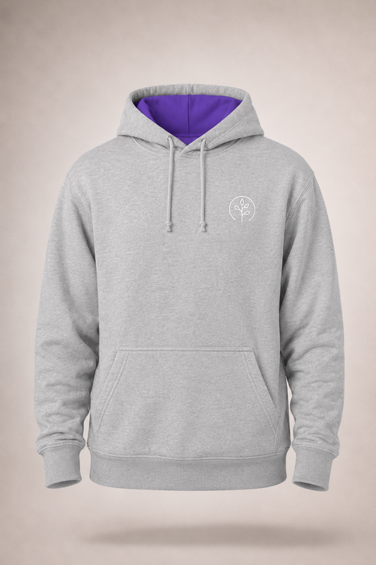 Accent Hoodie Grey / Purple