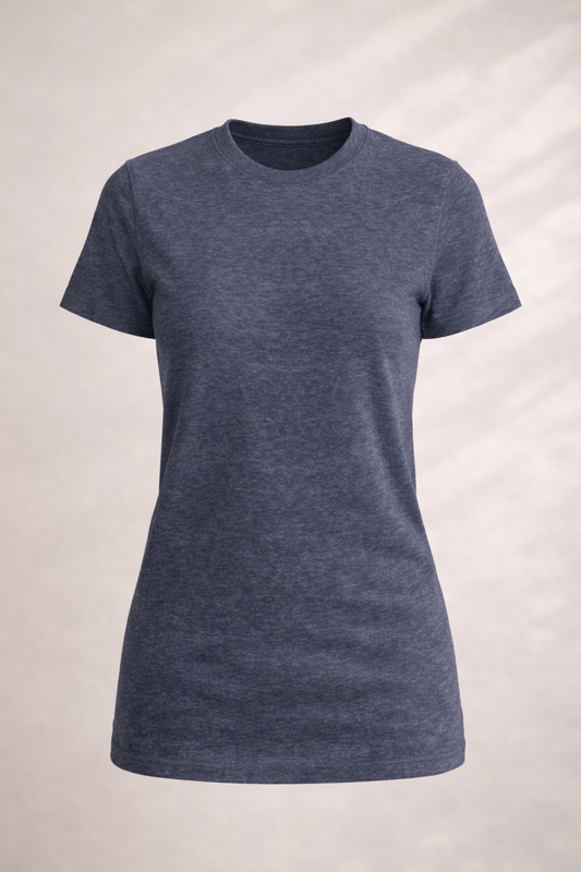 Womens T-Shirt - Heather Navy