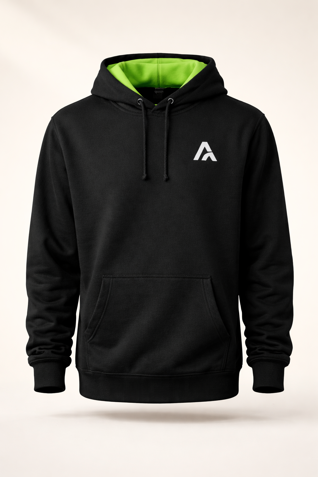 Accent Hoodie Black / Neon Green