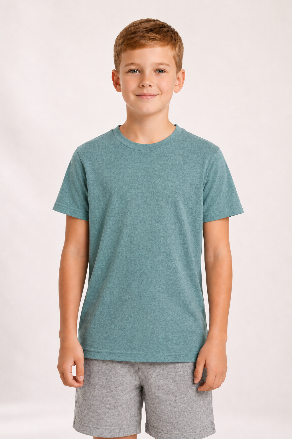 Youth Cotton T-Shirt - Heather Dusty Blue