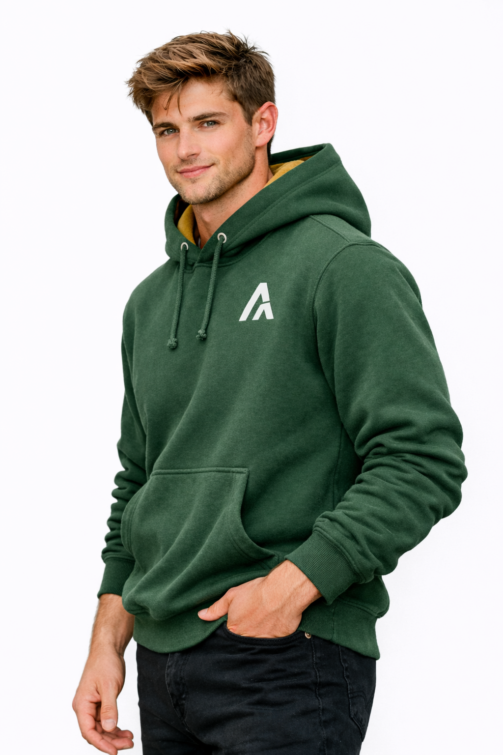 Essential Hoodie Forrest Green / Tan