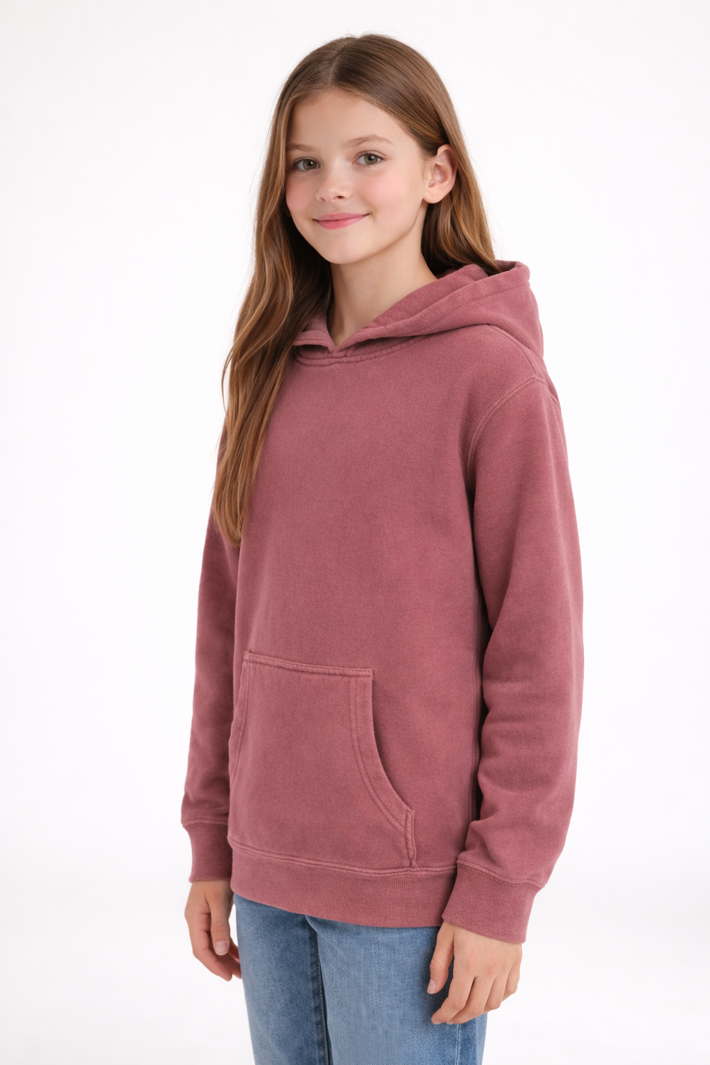 Vintage Pullover Hoodie - Pigment Maroon