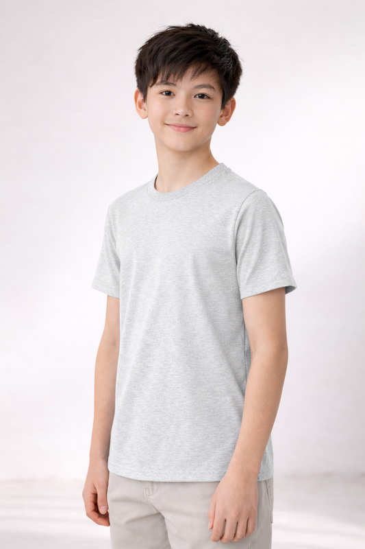Youth Cotton T-Shirt - Athletic Heather Grey