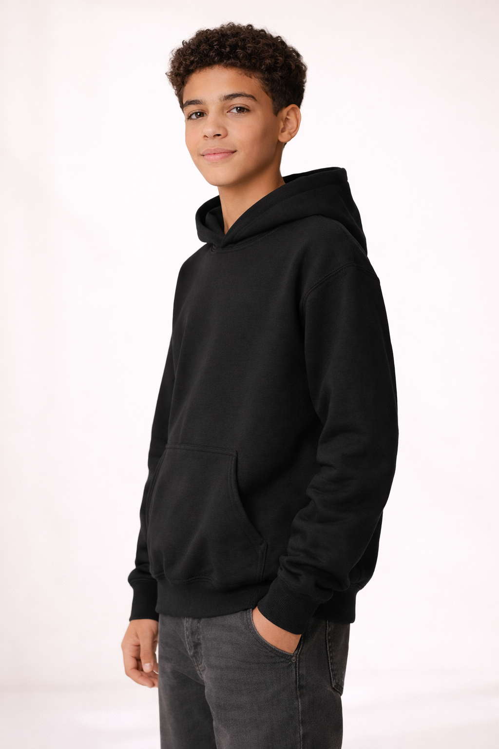 Kids Pullover Hoodie - Black